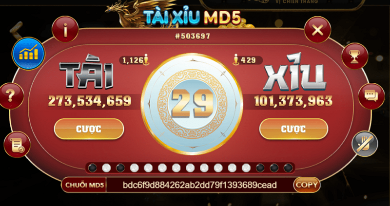 Tài xỉu MD5 Ku casino là game được yêu thích bởi tính minh bạch
